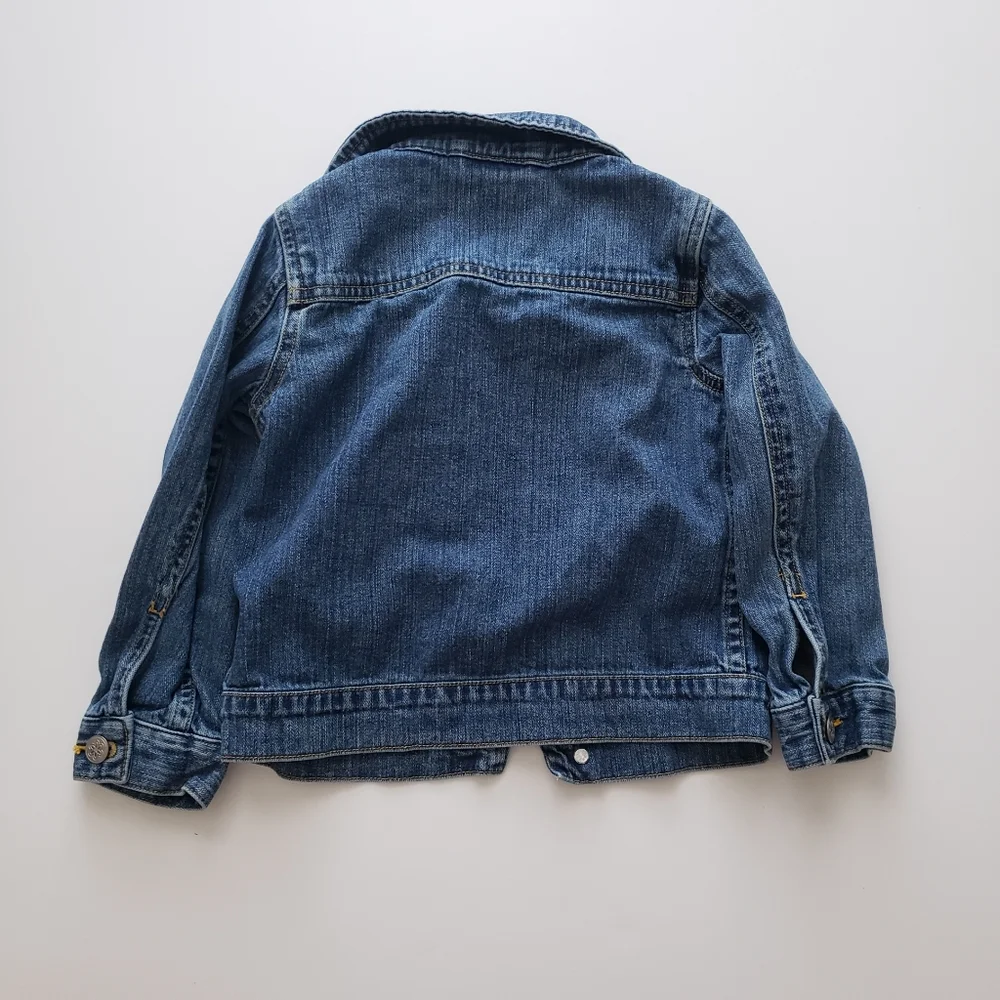 Hanna Andersson 100 / 4 Floral Embroidered Classic Jean Denim Jacket